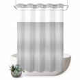 thumbnail image 1 of No Hook Shower Curtain, Grey Ombre Shower Curtains for Bathroom with See Through Top Window, Farmhouse Grey Gradient Color Aesthetic Waterproof & Washable Bath Curtain Stall 48"x72", 1 of 9