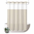 thumbnail image 1 of No Hook Shower Curtain, Ivory White Shower Curtains for Bathroom with See Through Top Window, Modern Pure Ivory White Waterproof & Washable Bath Curtain 60"x72", 1 of 9