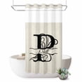 thumbnail image 1 of No Hook Shower Curtain, Letter P Shower Curtains for Bathroom with See Through Top Window, Monogram Words Waterproof & Washable Bath Curtain Narrow 54"x78", 1 of 9