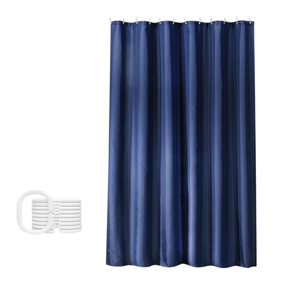 No Hook Shower Curtain and Liner Set No-Hole Waterproof Bathroom Curtain with Sheer Window, Non-Perforated Shower Partition for Toilet, Bathroom Rods for Shower Curtain No Drill