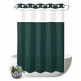 thumbnail image 1 of No Hook Shower Curtain, Pure Dark Green Shower Curtains for Bathroom with See Through Top Window, Simple Solid Color Waterproof & Washable Bath Curtain 60"x72", 1 of 9