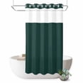 thumbnail image 1 of No Hook Shower Curtain, Pure Dark Green Shower Curtains for Bathroom with See Through Top Window, Simple Solid Color Waterproof & Washable Bath Curtain Stand Up Stall 36"x72", 1 of 9