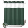 thumbnail image 1 of No Hook Shower Curtain, Pure Hunter Green Shower Curtains for Bathroom with See Through Top Window, Modern Solid Color Minimalist Art Waterproof & Washable Bath Curtain Long 72"x78", 1 of 9