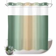 thumbnail image 1 of No Hook Shower Curtain, Sage Green Ombre Shower Curtains for Bathroom with See Through Top Window, Modern Yellow Gradient Farmhouse Art Waterproof & Washable Bath Curtain 66"x72", 1 of 9