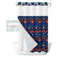 thumbnail image 1 of No Hook Shower Curtain with Snap in Liner, Boho Style Bohemia Purple Navy Blue Orange Hotel Shower Curtains for Bathroom, Washable Shower Curtain Liner Set with Mesh Top Window, 54"x78", 1 of 6