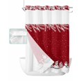 thumbnail image 1 of No Hook Shower Curtain with Snap in Liner, Christmas Snowman Red Xmas Snowflake Winter Hotel Shower Curtains for Bathroom, Washable Shower Curtain Liner Set with Mesh Top Window, 48"x72", 1 of 6