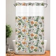 thumbnail image 1 of No Hook Shower Curtain with Snap in Liner,Green Boots Lavender Flower Waterproof Bath Curtain Double Layers with See Through Top Window,Abstract Farm Scenery Hotel Shower Curtains 36x72in, 1 of 9