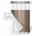 thumbnail image 1 of No Hook Shower Curtain with Snap in Liner, Ombre Abstract Gradient Dark Brown Hotel Shower Curtains for Bathroom, Washable Shower Curtain Liner Set with Mesh Top Window, 36"x78", 1 of 6