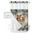 thumbnail image 1 of No Hook Shower Curtain with Snap in Liner, Pets Dog Watercolor Puppy Animal Theme Hotel Shower Curtains for Bathroom, Washable Shower Curtain Liner Set with Mesh Top Window, 54"x78", 1 of 6