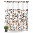 thumbnail image 1 of No Hook Shower Curtain with Snap in Liner,Vintage Farm Daisy Floral Waterproof Bath Curtain Double Layers with See Through Top Window,Pastoral Botanical Wild Flowers Hotel Shower Curtains 72x72in, 1 of 9