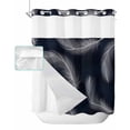thumbnail image 1 of No Hook Shower Curtain with Snap in Liner, White Gradient Feather Blue Background Hotel Shower Curtains for Bathroom, Washable Shower Curtain Liner Set with Mesh Top Window, 72"x72", 1 of 1