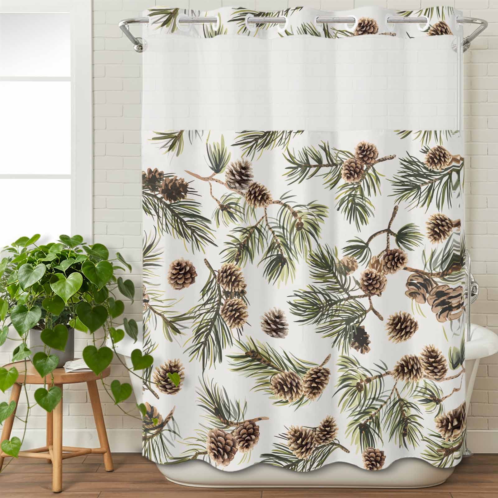 Pine Cone Shower Curtainnull