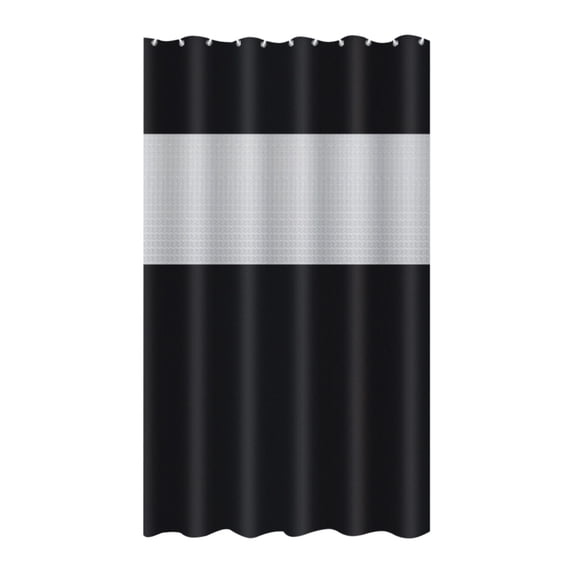 No Hook Shower Curtain, Splicing Eva Waterproof Shower Curtain 180x180cm Thickened with Light-Permeable Panel, Includes Rings, Bathroom Shower Curtain Hooks