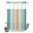 thumbnail image 1 of No Hook Shower Curtain, Teal Ombre Shower Curtains for Bathroom with See Through Top Window, Modern Yellow Gradient Farmhouse Art Waterproof & Washable Bath Curtain Stall 48"x72", 1 of 9
