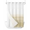 thumbnail image 1 of No Hook Shower Curtains, Beige White Stripes Stall Bathroom Curtain with Snap in Liner, Farmhouse Modern Gradient Lines Waterproof Washable Fabric Bathroom Shower Curtain Sets, 48" x 72", 1 of 7