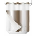 thumbnail image 1 of No Hook Shower Curtains, Brown White Ombre Standard Shower Curtains with Snap in Liner, Vintage Minimalist Country Gradient Waterproof Washable Fabric Bathroom Shower Curtain Sets, 66" x 72", 1 of 7