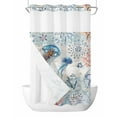 thumbnail image 1 of No Hook Shower Curtains, Coastal Jellyfish Stall Bathroom Curtain with Snap in Liner, Blue Nautical Marine Life Conch Coral Waterproof Washable Fabric Bathroom Shower Curtain Sets, 54" x 78", 1 of 7