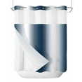 thumbnail image 1 of No Hook Shower Curtains, Dark Blue White Ombre Long Bathtub Curtains with Snap in Liner, Vintage Chic Gradient Minimalist Waterproof Washable Fabric Bathroom Shower Curtain Sets, 72" x 78", 1 of 7