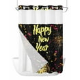thumbnail image 1 of No Hook Shower Curtains with Detachable Snap-in Liner Set, Happy New Year Waterproof Hotel Style Bathroom Shower Curtain, Colorful Abstract Art Breathable Mesh Top Window Bath Curtains 72''x84'', 1 of 6