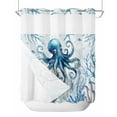 thumbnail image 1 of No Hook Shower Curtains, Octopus Standard Bathtub Curtains with Snap in Liner, Blue Coastal Starfish Ocean Coral Nautical Waterproof Washable Fabric Bathroom Shower Curtain Sets, 72" x 72", 1 of 7