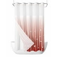 thumbnail image 1 of No Hook Shower Curtains, Retro Flower Small Shower Curtains with Snap in Liner, Geometric Stripes Gradient Tree Leaf Waterproof Washable Fabric Bathroom Shower Curtain Sets, 36" x 72", 1 of 7