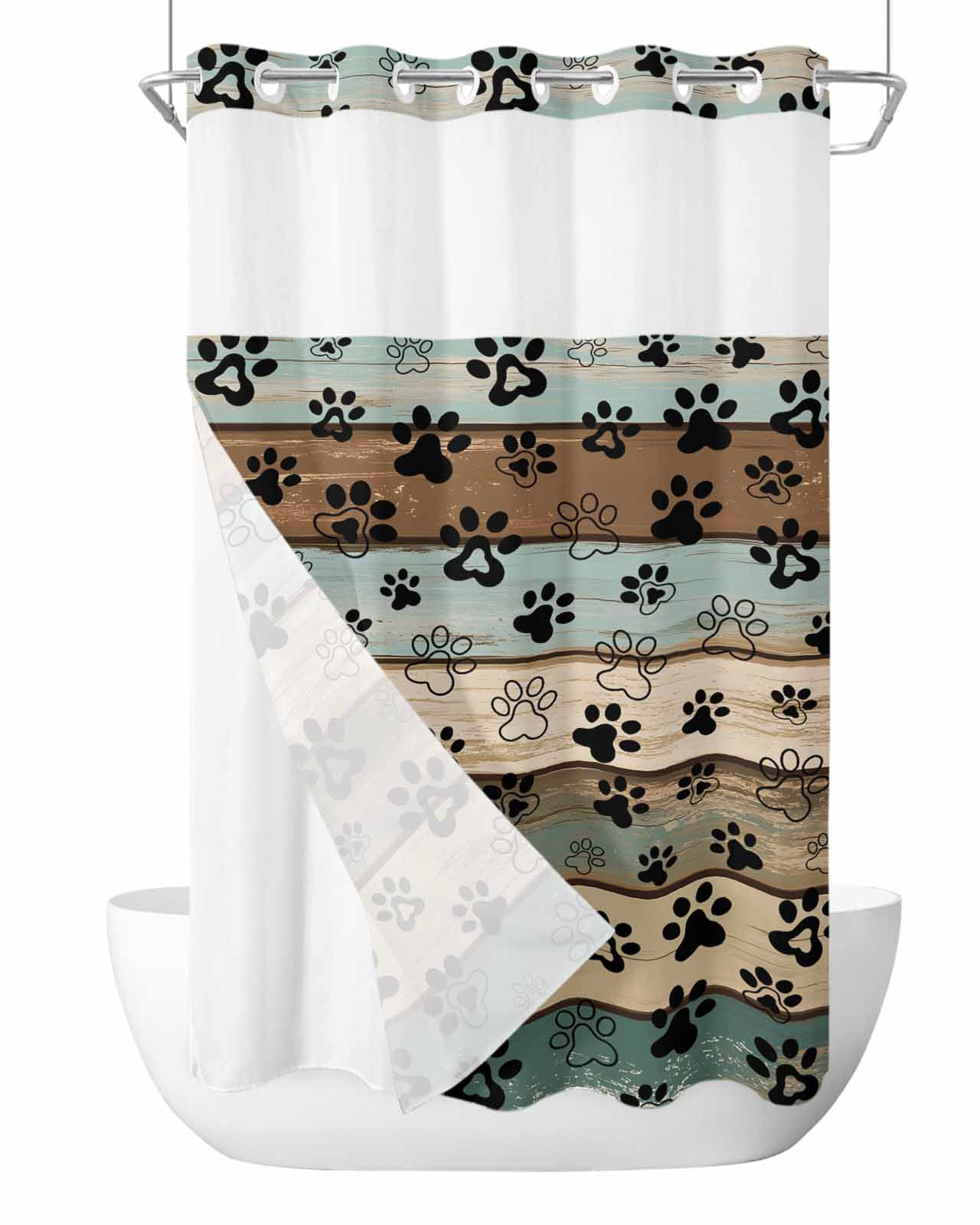 Vintage Paw Shower Curtain NCU0NTV879