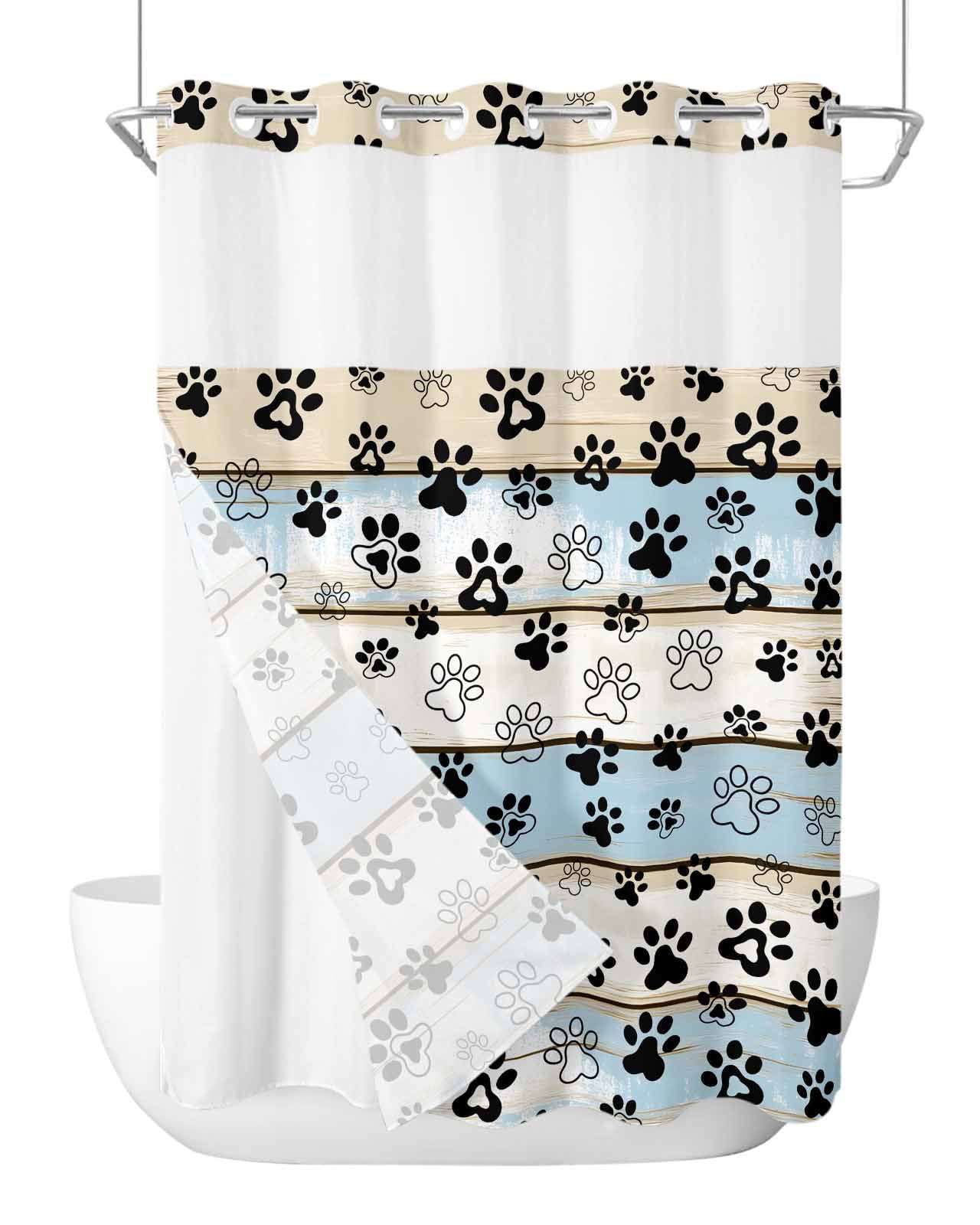 Cabin Paw Comfort Shower Curtain NCU0PTT2850