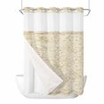 thumbnail image 1 of No Hook Shower Curtains with Snap-in Liner Set, Beige Flowers Waterproof Hotel Style Bathroom Shower Curtain, Spring Floral Farmhouse Retro Art Breathable Mesh Top Window Bath Curtains 48''x72'', 1 of 9