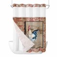 thumbnail image 1 of No Hook Shower Curtains with Snap-in Liner Set, Farmhouse Roosters Waterproof Hotel Style Bathroom Shower Curtain, Vintage Farm Chicken Pink Leaves Breathable Mesh Top Window Bath Curtains 60''x72'', 1 of 9