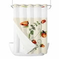 thumbnail image 1 of No Hook Shower Curtains with Snap-in Liner Set, Ladybugs Eucalyptus Waterproof Hotel Style Bathroom Shower Curtain, Spring Botanical Leaves Green Breathable Mesh Top Window Bath Curtains 72''x84'', 1 of 9