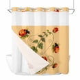 thumbnail image 1 of No Hook Shower Curtains with Snap-in Liner Set, Ladybugs Eucalyptus Waterproof Hotel Style Bathroom Shower Curtain, Spring Botanical Leaves Yellow Breathable Mesh Top Window Bath Curtains 72''x72'', 1 of 9