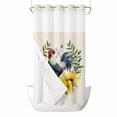 thumbnail image 1 of No Hook Shower Curtains with Snap-in Liner Set, Sunflowers Rooster Waterproof Hotel Style Bathroom Shower Curtain, Watercolor Leaves Retro Art Rustic Breathable Mesh Top Bath Curtains 36''x72'', 1 of 9