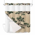 thumbnail image 1 of No Hook Shower Curtains with Snap-in Liner Set, Teal Pine Tree Waterproof Hotel Style Bathroom Shower Curtain, Farmhouse Botanical Country Rustic Breathable Mesh Top Window Bath Curtains 72''x72'', 1 of 9