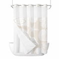 thumbnail image 1 of No Hook Starfish Coastal Shower Curtain with Snap in Liner Set, Shell Summer Beach Nautical Ocean Linen Waterproof Fabric Bathroom Curtains with See Through Top Window, Hotel Style Long 72 x 84 Inch, 1 of 9