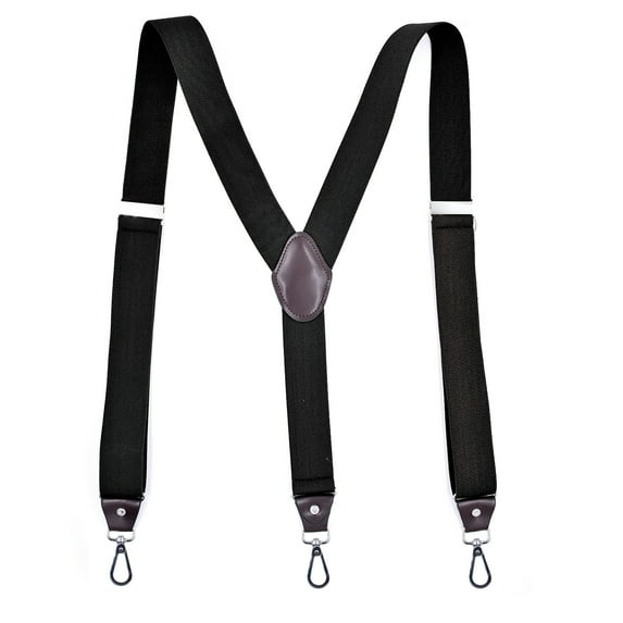 Hook Suspenders for Men Swivel Hooks 1.38 Inch Adjustable Elastic Retro Suspenders