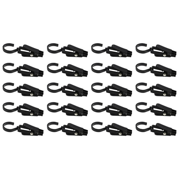 20 Pcs Plastic Hook Swivel Clamps for Clothes Store, Curtain Clips, Luggage Rack, Multifunction Hangers
