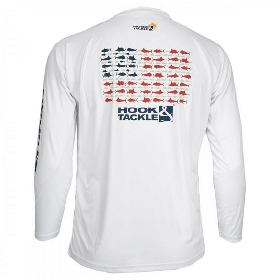 Hook & Tackle Men's American Fish Performance Fishing Shirt