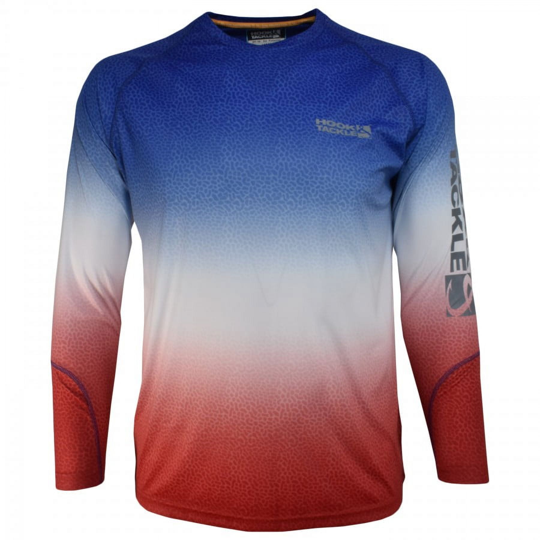 Hook & Tackle Men's Ombre Long Sleeve Performance Fishing Tee 
