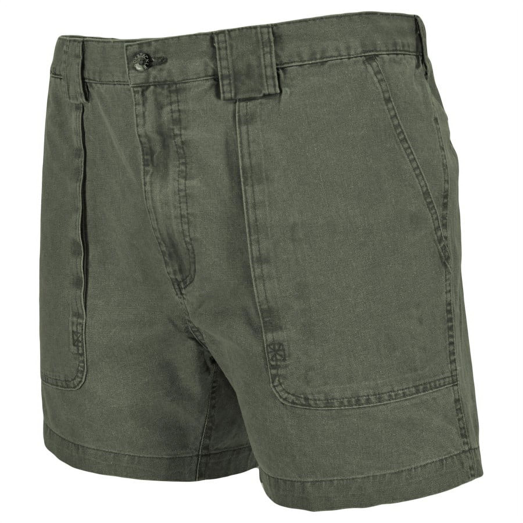 Hook & Tackle Men's Original Beer Can Island Shorts, Olive, 32