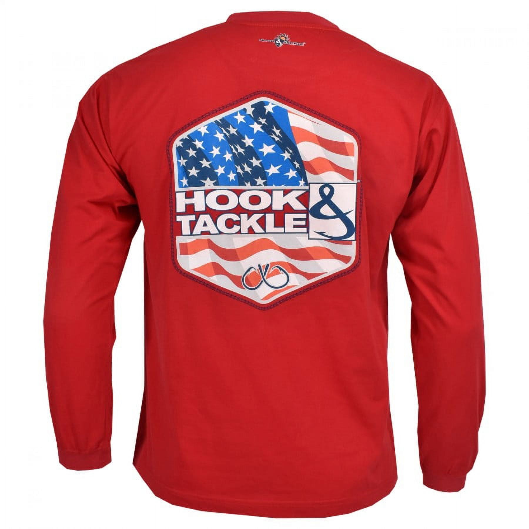 Hook & Tackle Men's Star Spangled Long Sleeve Fishing T-Shirt