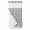 thumbnail image 1 of No Hook Tiger Leopard Shower Curtain with Snap in Liner Set, Grey Rustic Forest Trees Farmhouse Animals Waterproof Fabric Bathroom Curtains with See Through Top Window, Hotel Style Small 36 x 72 Inch, 1 of 9