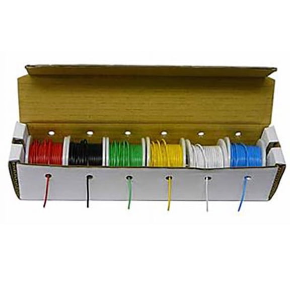 Hook-Up Wire Kit - Stranded Wire, 20 Gauge (Six 100 Foot Spools)