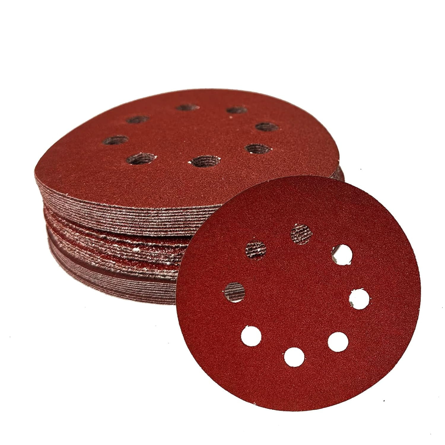 Utoolmart 5 Inch 600 Grit Sanding Discs - 15 Pack, 8 Hole Hook & Loop For Random Orbital Sander - View #2