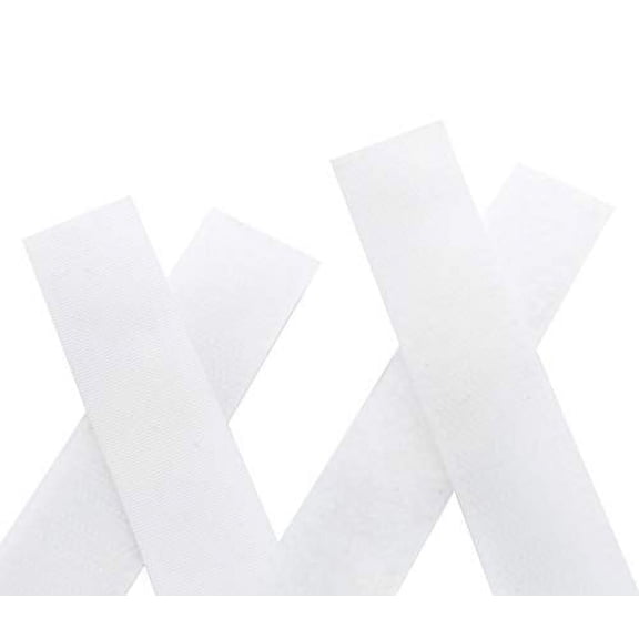 Hook and Loop Fastening YKK Sew On - 1" Inch Width - Color White - Made in The United States - Choose Your Length (20 Yards)