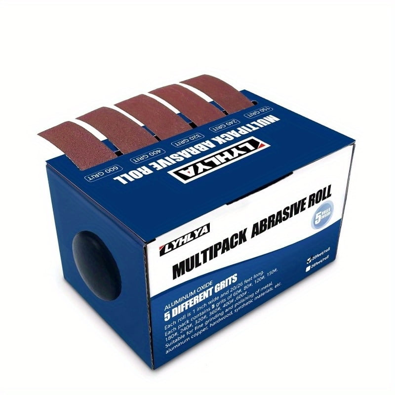 Hook and Loop Sandpaper Rolls, Emery Cloth Rolls Assorted Sand Paper