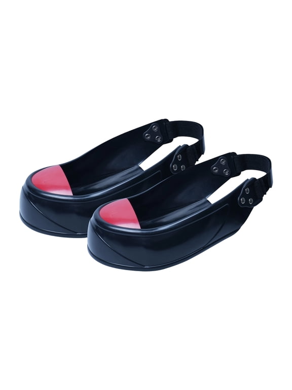 Hook and Loop Straps Safety Overshoes with Steel Toe Caps Protective Toe Shoe Covers Slip-Resistant for Men and Women