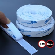 Hook and Loop Tape Heavy Duty Adhesive Waterproof Reusable 16mm Width 3 Meters Length