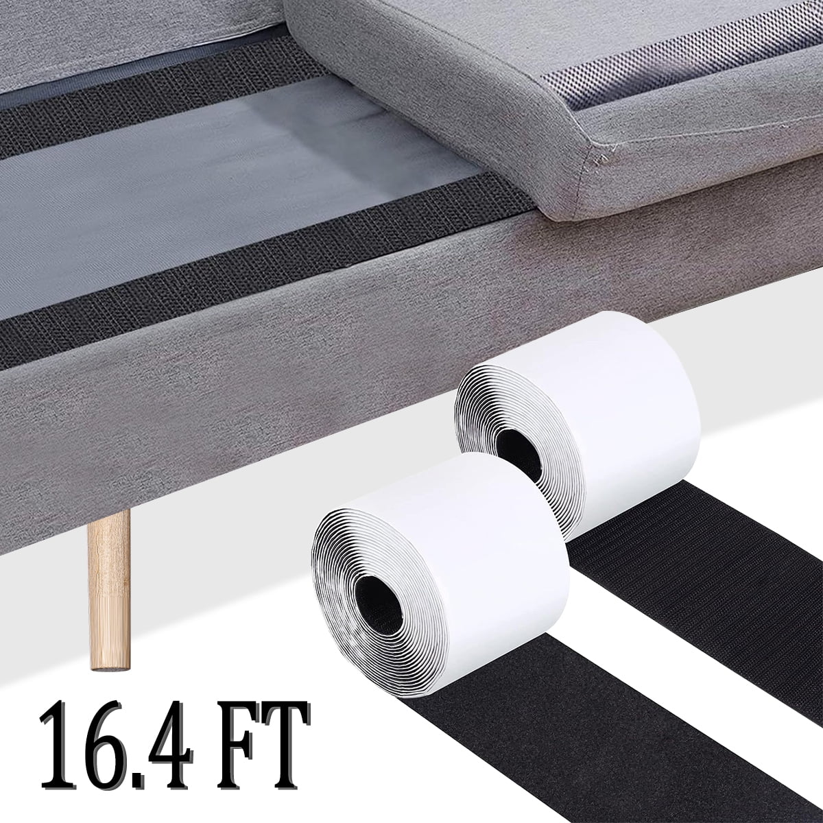 Heavy Duty Hook And Loop Tape Roll With Adhesive - 4.4 X 6.5 FT, Anti-Slip For Couch Cushions & Mounting - View #7