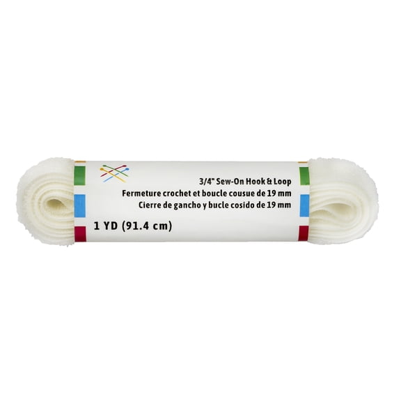 Hook and Loop Tape Sewing Fastener Sew Down White 36 Inches