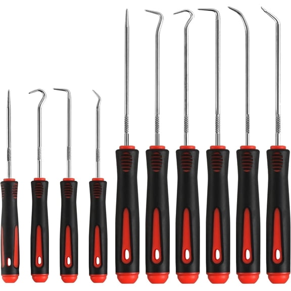 Hook and Pick Set 10PCS Precision Pick Tools with Non-Slip Grip for Automotive